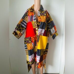Colorful Patchwork High/low African dress